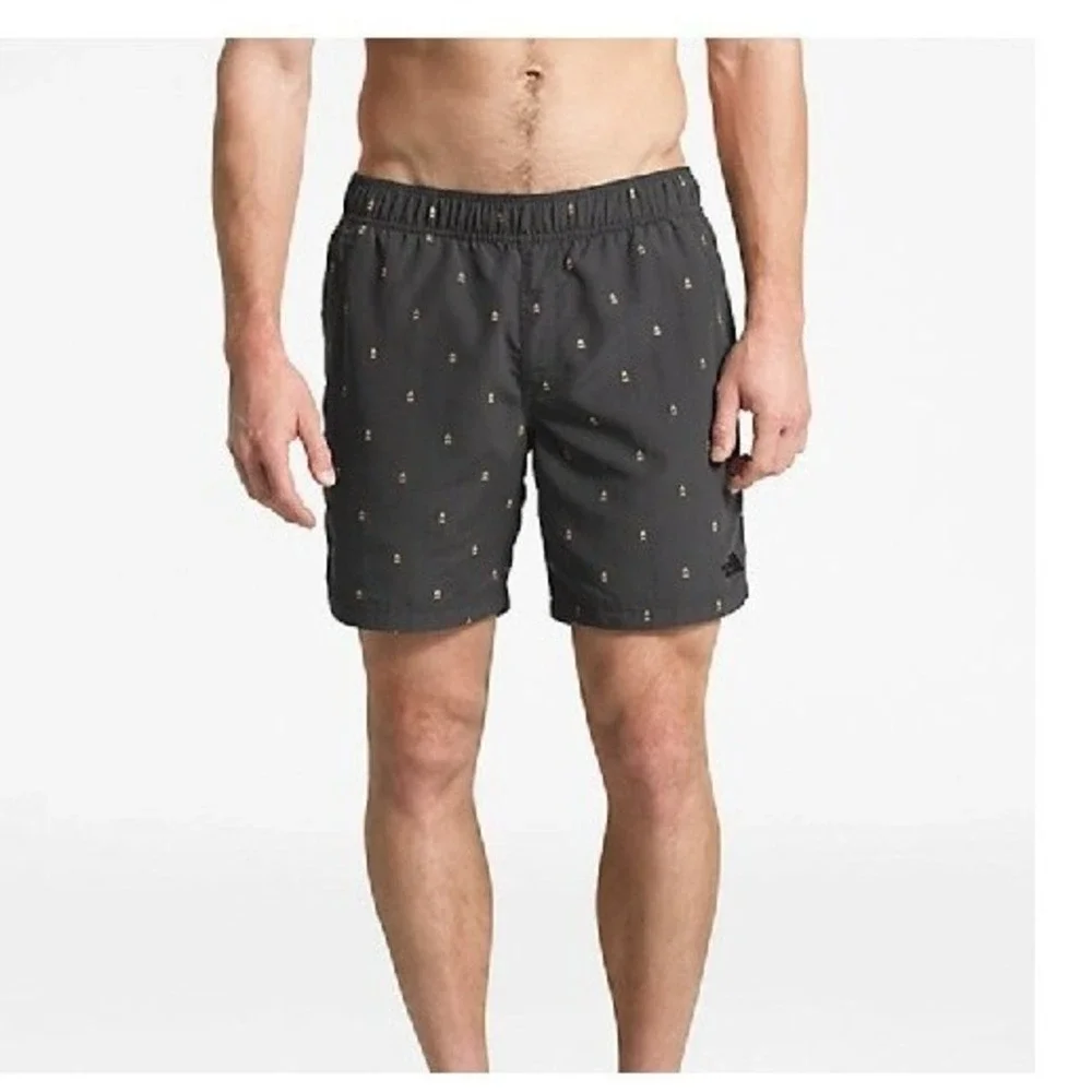 The North Face Men's Size S Class V Swim Trunks Mesh Liner Pockets Gray Campfire